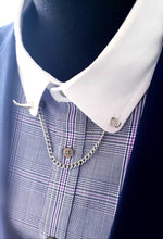 Load image into Gallery viewer, Metal Horns Collar Chain Pin
