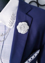 Load image into Gallery viewer, Rose Rhinestone Lapel Pin
