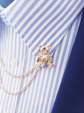 Load image into Gallery viewer, Teddy Bear Collar Chain Pin
