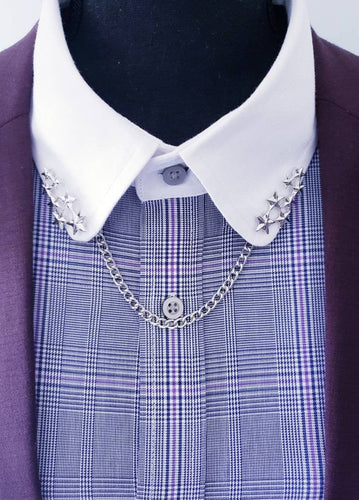 Galaxy Stars Collar Chain Pin