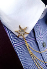 Load image into Gallery viewer, Shooting Star Collar Chain Pin 
