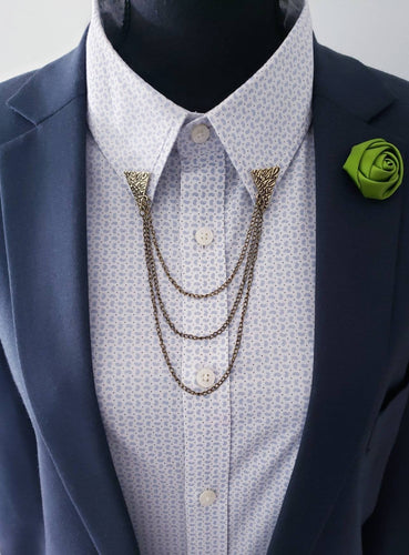 Metal Alloy Triangle Collar Pin