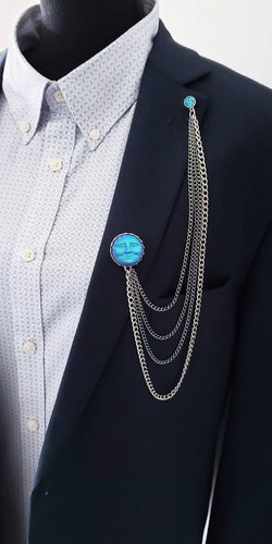 Moon Face Lapel Pin