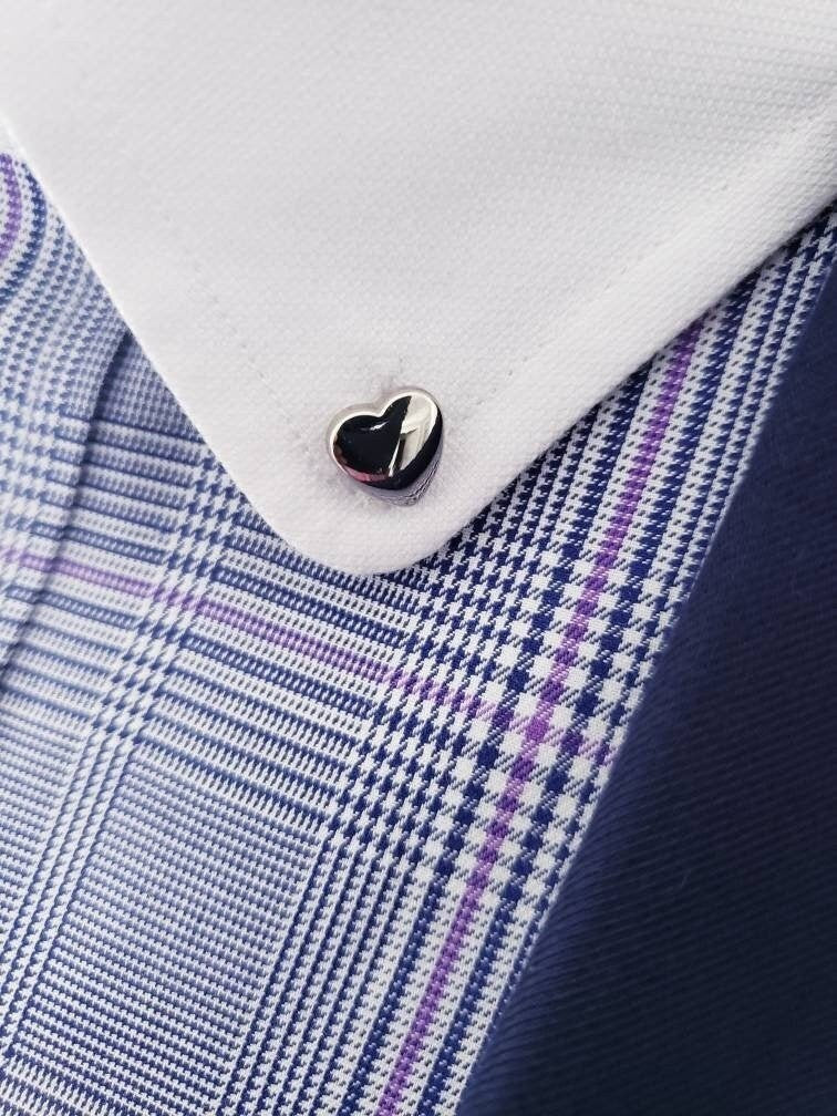 10x10mm Heart Collar Pin