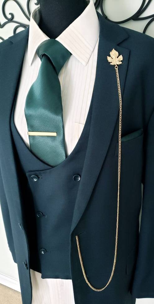 Extra Long Leaf Lapel Pin | Adrian's Ties and More