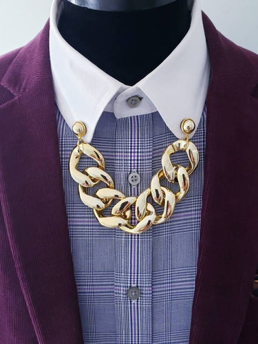 Hip Hop Pearl Collar Chain Pin