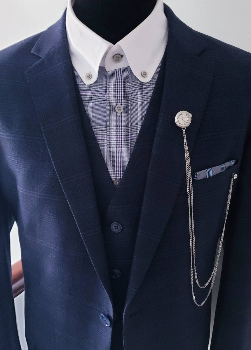 Functional Watch Lapel Pin | Lapel Chains – Adrian's Ties and More