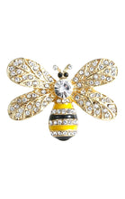Load image into Gallery viewer, Honey Bee Lapel Pin | Brooch Pin | Crystal Rhinestones | Insect | Brooches | Bling Accessories
